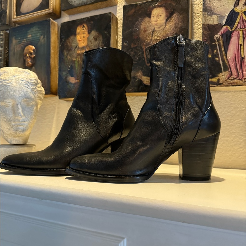 Zara Black Ankle Boots Size EU 35, Size 5 Us - Picture 6 of 12